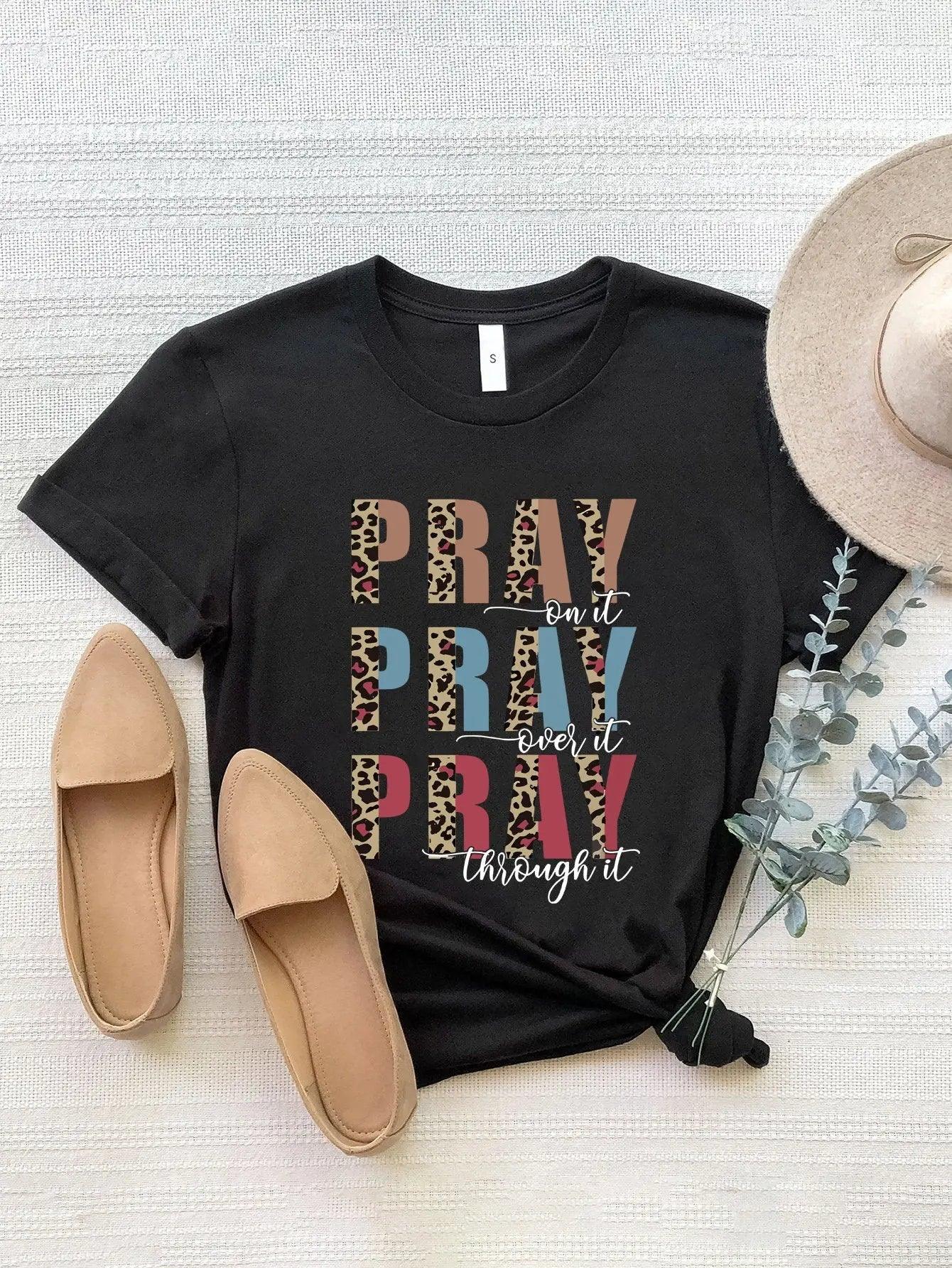 Letter Graphic Round Neck Short Sleeve T-Shirt - M. Burks Pretty Boutique LLC.shop