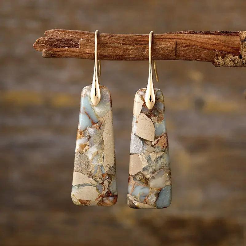 Copper Natural Stone Earrings - M. Burks Pretty Boutique LLC.shop