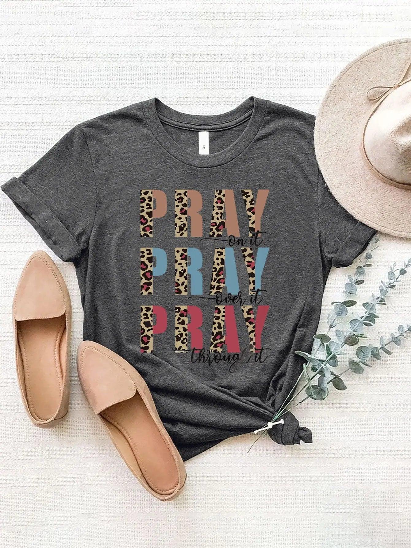 Letter Graphic Round Neck Short Sleeve T-Shirt - M. Burks Pretty Boutique LLC.shop