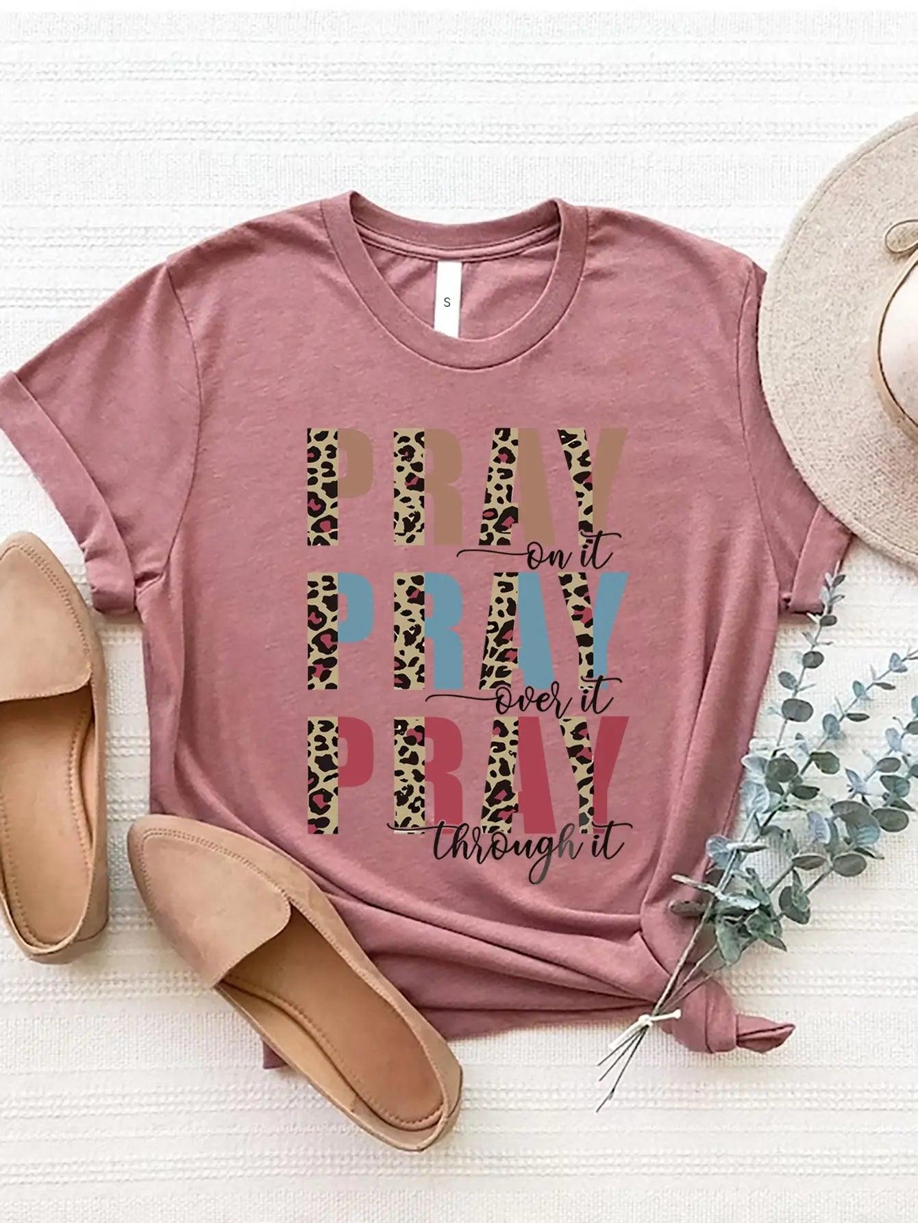 Letter Graphic Round Neck Short Sleeve T-Shirt - M. Burks Pretty Boutique LLC.shop