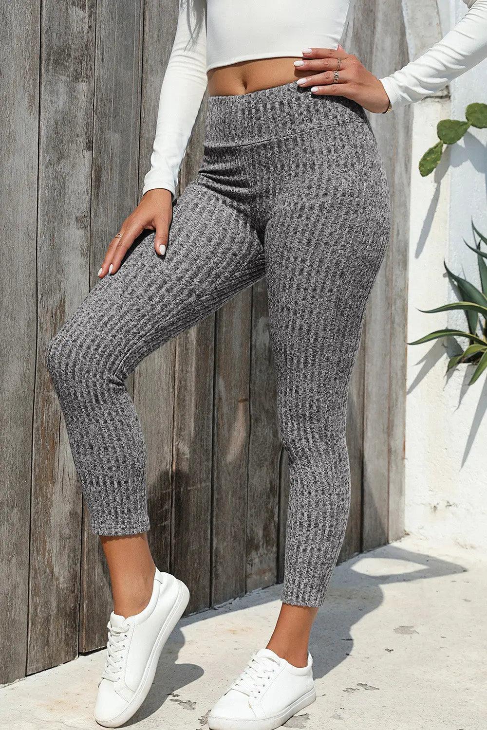 Ribbed High Waist Leggings - M. Burks Pretty Boutique LLC.shop