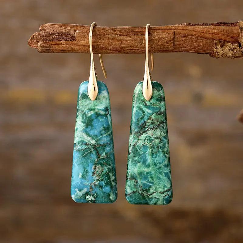 Copper Natural Stone Earrings - M. Burks Pretty Boutique LLC.shop