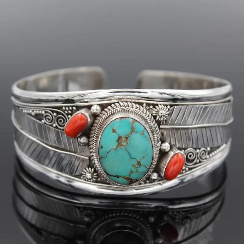 Turquoise Open Bracelet - M. Burks Pretty Boutique LLC.shop