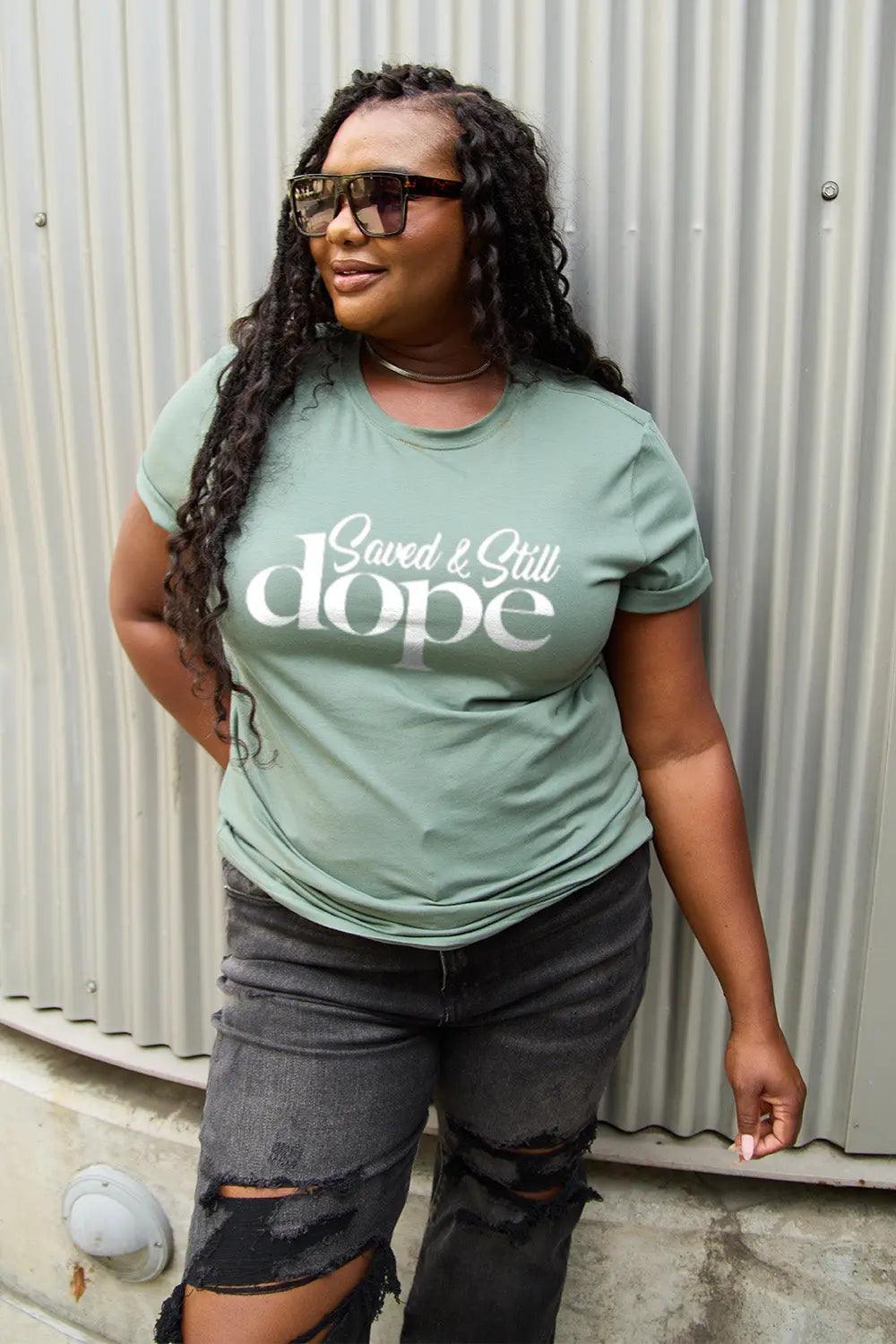 Simply Love Full Size Letter Graphic Short Sleeve T-Shirt - M. Burks Pretty Boutique LLC.shop